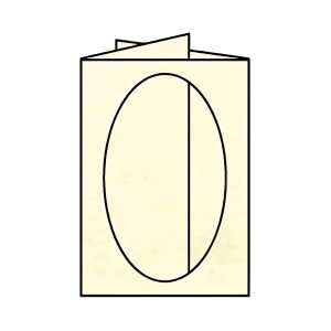 Coloretti PP Karten oval 5Stück B6 chamois Marmora