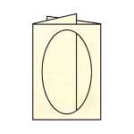 Coloretti PP Karten oval 5Stück B6 chamois Marmora