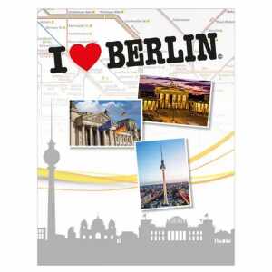 Idena Ordner A4 FSC-Mix I Love Berlin mit verschiedenen Berlin Motiven