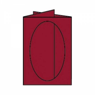 Coloretti PP Karten oval 5 Stück B6 Rosso