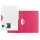 Clipmappe PP A4 weiß/pink farbiger Clip - ca. 30 Blatt 80g Papier