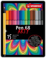 STABILO Pen 68 15er Metalletui „ARTY"