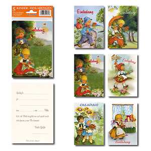 TAUN Einladungskarten Kindermotive 1St