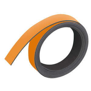 Magnetband 10mmx100cm orange, beschriftbar