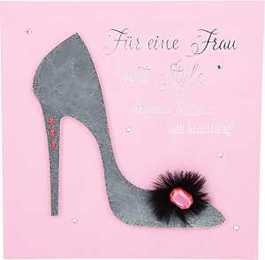 Glamour Klappkarte quadratisch Motiv 33