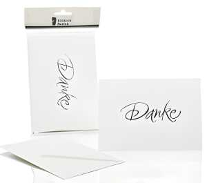 Briefkarte B6 HD 5/5 weiß RÖSSLER 1181956009 DANKE