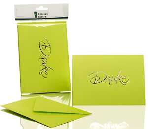 Briefkarte B6 HD 5/5 maigrün RÖSSLER 1181956022 DANKE