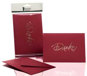 Briefkarte B6 HD 5/5 rosso RÖSSLER 1181956072 DANKE