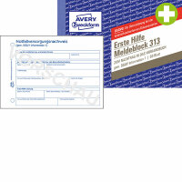 Zweckform 313 Meldeblock Erste Hilfe - A6 quer, 50 Blatt