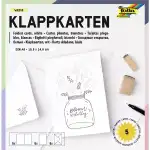 Doppelkarten m. Umschlag 5 Stück 105x150mm Weiß