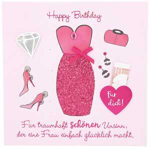 Glamour Klappkarte quadratisch Motiv 15