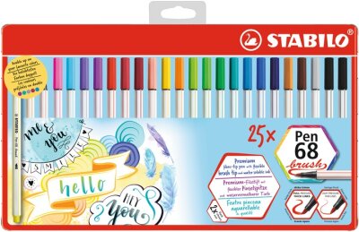 STABILO Pen 68 brush 25er Metalletui