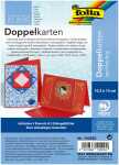 Doppelkarten m. Umschlag 5 Stück 105x105mm Rot