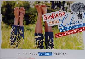 Minikarte Klappkarte Motiv 4, Genieße dein