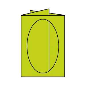 Coloretti PP Karten oval 5 Stück B6 hellgrün