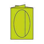 Coloretti PP Karten oval 5 Stück B6 hellgrün