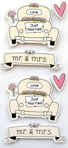 ROESSLER PAPIER Sticker Just married