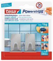 Tesa Powerstrips Haken Small Metall rechteckig - 2...