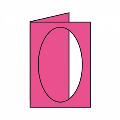 Coloretti PP Karten oval 5 Stück B6 pink