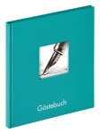 Gästebuch Fun petrolgrün, 23x25 cm - 72 weisse...