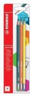 STABILO pencil 160 mit Radierer HB gelb 3er Blister