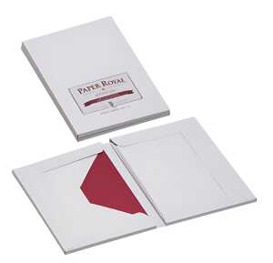 Kartenmappe 8/8 A6Hd/C6 Paper Royal grau Gerippt
