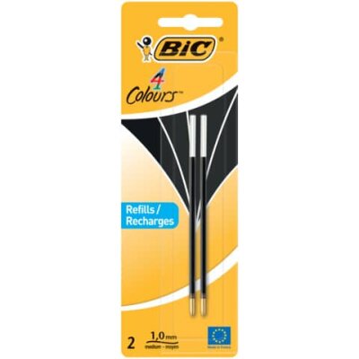 Bic Kugelschreibermine 4Colours 0,4mm schwarz Blister 2St