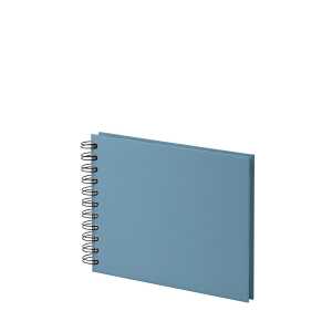 Spiralalbum 20x15cm denim, Fotoalbum zum Einkleben, 40 weiße Seiten