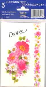 TAUN Danksagungen Jugendweihe sortiert 5er Pack 1St