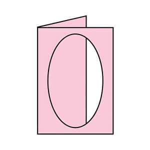 Coloretti PP Karten oval 5 Stück B6 rosa