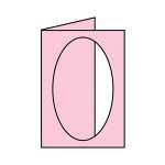 Coloretti PP Karten oval 5 Stück B6 rosa