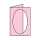 Coloretti PP Karten oval 5 Stück B6 rosa