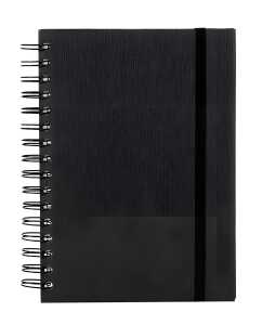 Notizbuch A5 Wire O S.O.H.O. schwarz mit - Gummizug 80 Blatt