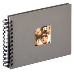 Spiralalbum Fun grau, 23x17 cm - 40 schwarze Seiten