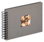 Spiralalbum Fun grau, 23x17 cm - 40 schwarze Seiten