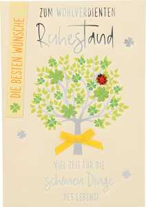 Klappkarte Besondere Anlässe Motiv 12 - Zum wohlverdienten Ruhestand