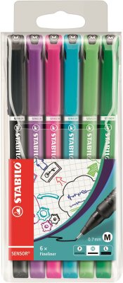 Stabilo Fineliner SENSOR Etui 6 ST/6 Farben