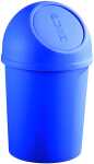Papierkorb m. Push-Deckel 6L blau