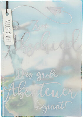 Klappkarte Besondere Anlässe Motiv 10 - Zum Abschied - Das große Abenteuer... - Depesche