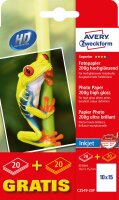 Zweckform C2549-20P Inkjet Fotopapier - 10x15 cm,...