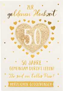 Klappkarte Besondere Anlässe Motiv 26 - Zur goldenen Hochzeit 50 Jahre