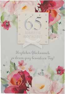 Klappkarte Besondere Anlässe Motiv 29 - 65 Eiserne Hochzeit Glückwuns