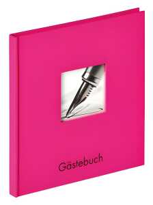 Gästebuch Fun pink, 23x25 cm - 72 weisse Seiten