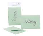 Einladung Kartenset 4/4 Mint gerippt B6