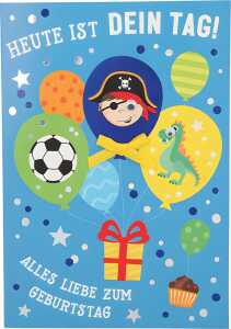 Klappkarte Besondere Anlässe Motiv 4 - Heute ist dein Tag! Alles Liebe