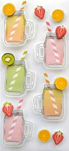 ROESSLER PAPIER Sticker Saft Gläser