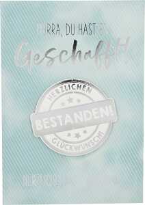 Klappkarte Besondere Anlässe Motiv 16 - Hurra, du hast es geschafft!