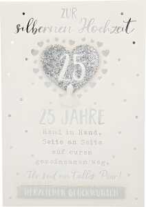 Klappkarte Besondere Anlässe Motiv 23 - Zur silbernen Hochzeit 25 Jahr