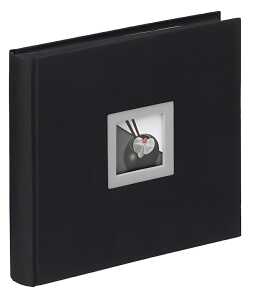Fotoalbum Black & White schwarz, 26x25 cm, Leinen