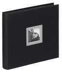 Fotoalbum Black & White schwarz, 26x25 cm, Leinen
